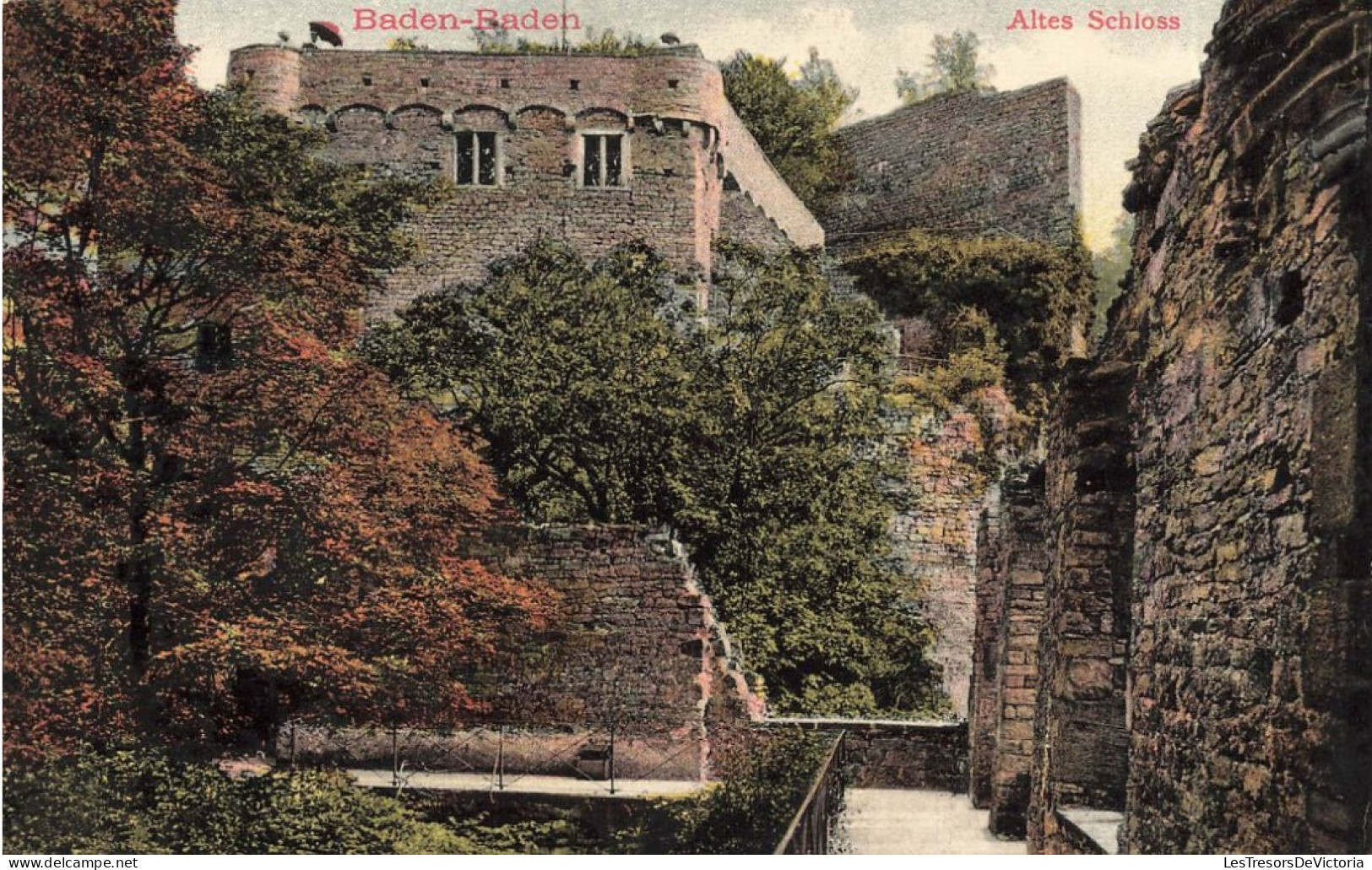 ALLEMAGNE - Baden Baden - Altes Schloss - Carte Postale Ancienne - Baden-Baden