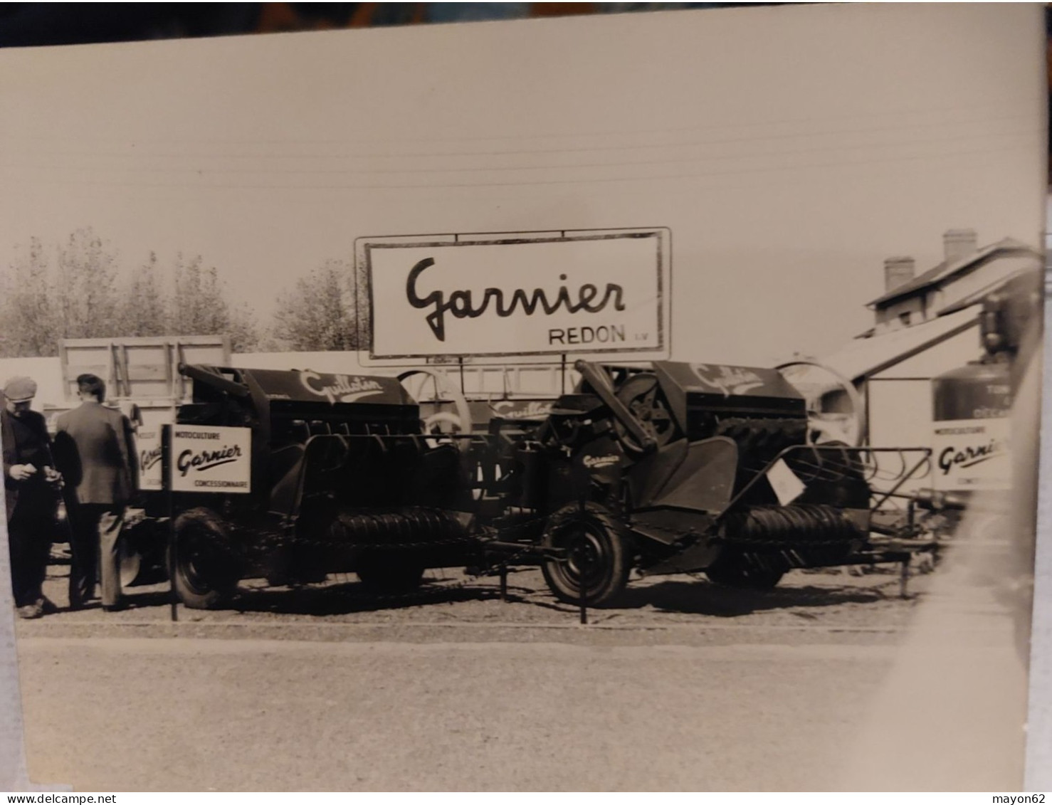 REDON 35 - GARNIER 3 Photos Originales Tracteur Matériel Agricole Charrues Herses Moissoneuse Guillotin / FOIRE - Redon