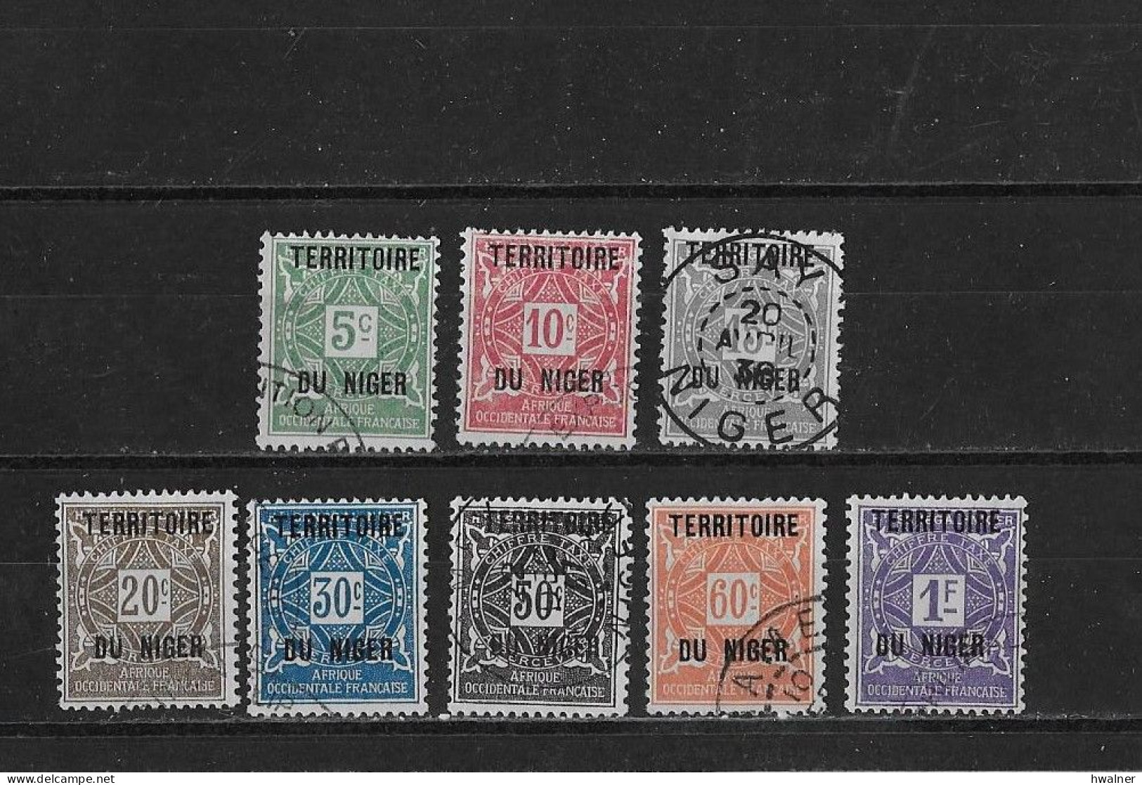 Niger Yv. Taxes 1 - 8 O. - Used Stamps