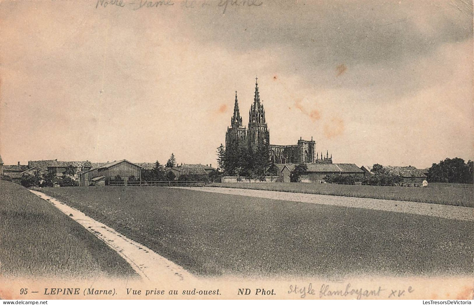 FRANCE - Lepine (Marne) - Vue Prise Au Sud Ouest - ND Phot - Carte Postale Ancienne - L'Epine