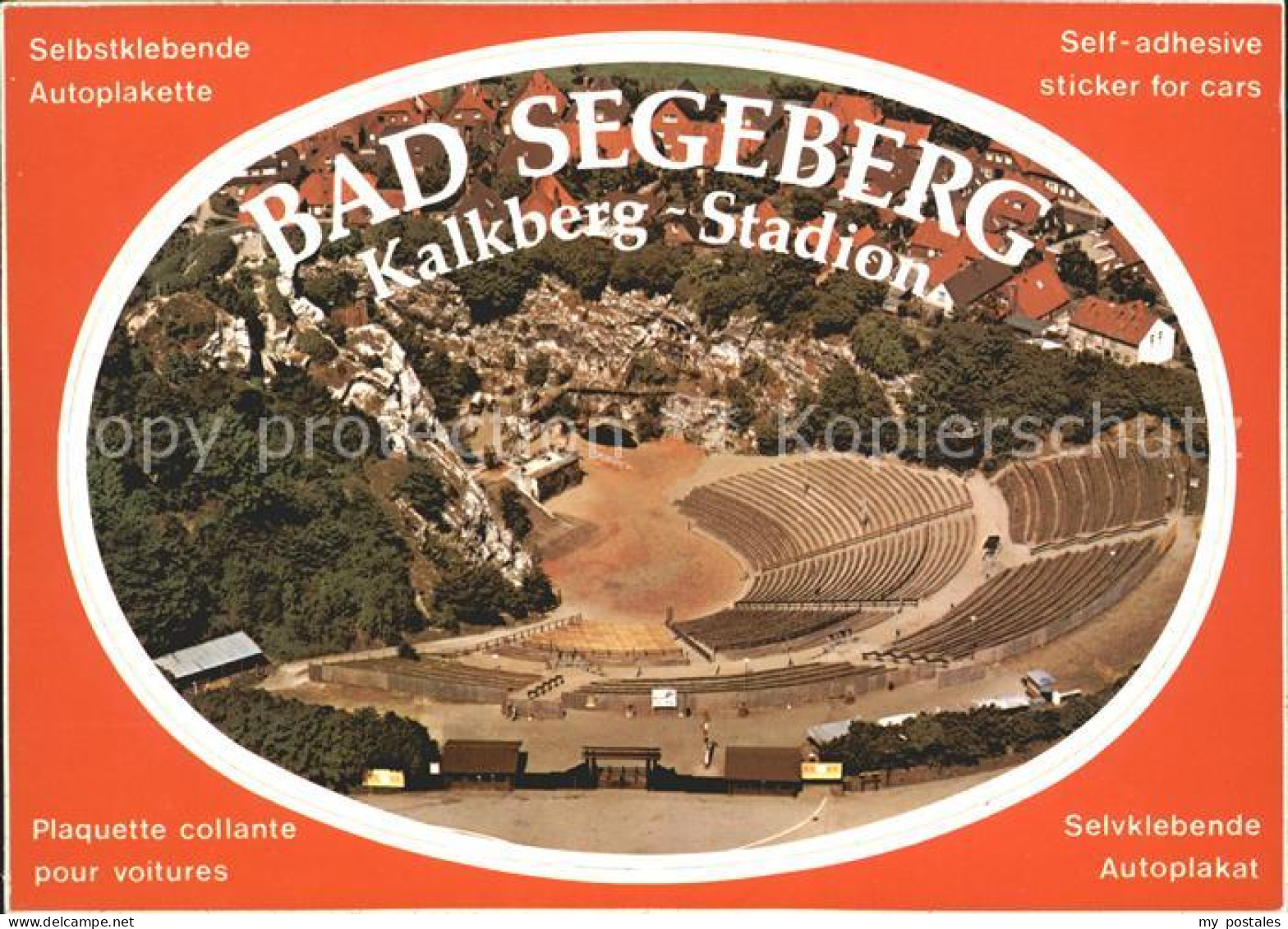 42075655 Bad Segeberg Fliegeraufnahme Freilichttheater Autoplakette Bad Segeberg - Bad Segeberg