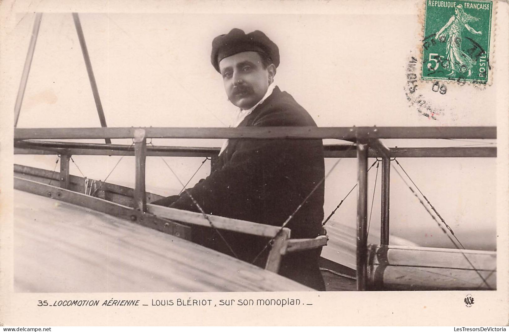 TRANSPORT - Locomotion Aérienne - Louis Blériot Sur Son Monoplan - Carte Postale Ancienne - Aviateurs