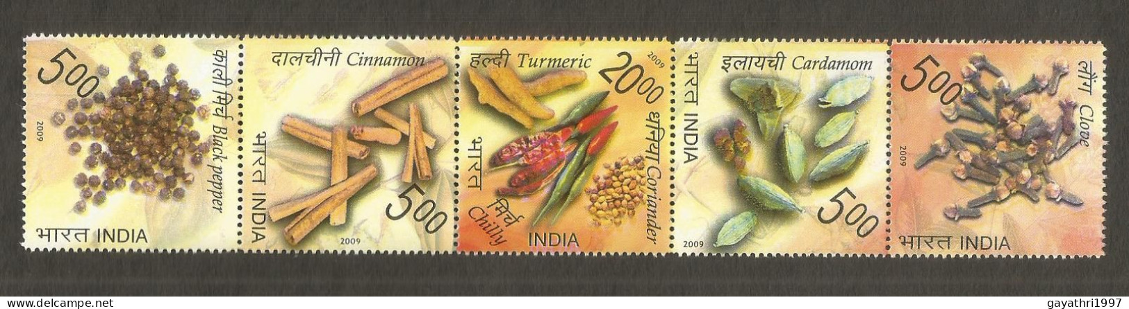 India 2009 Spices Of India Se-tenant Mint MNH Good Condition (PST - 131) - Unused Stamps
