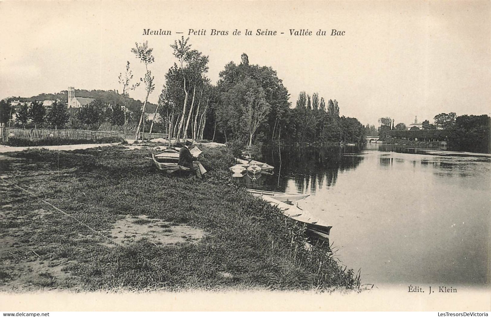 FRANCE - Meulan - Petit Bras De La Seine - Vallée Du Bac - Carte Postale Ancienne - Meulan