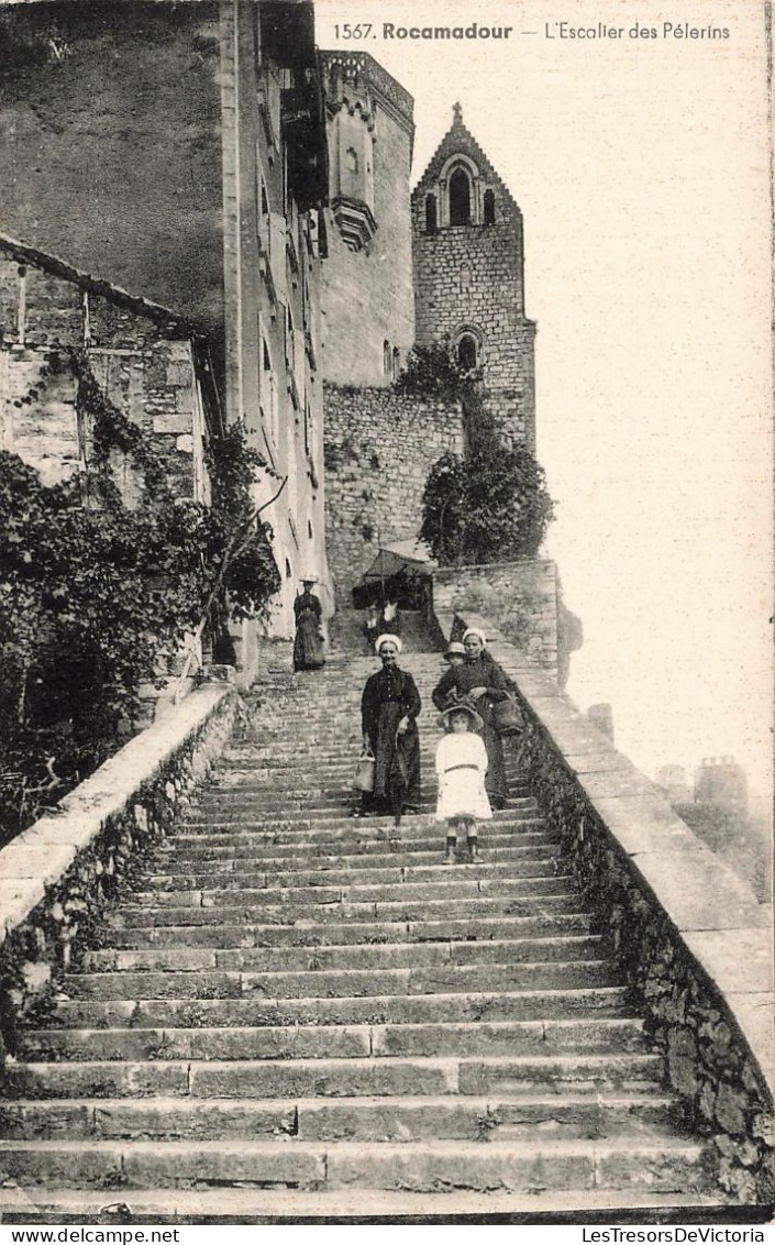 FRANCE - Rocamadour - L'Escalier Des Pélerins - Carte Postale Ancienne - Rocamadour