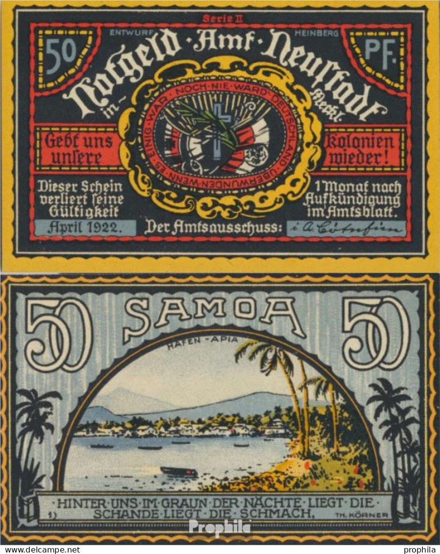 Neustadt Notgeld: 961.2 Bild 1 Samoa Gebraucht (III) 1922 50 Pfennig Neustadt Amt - Otros & Sin Clasificación