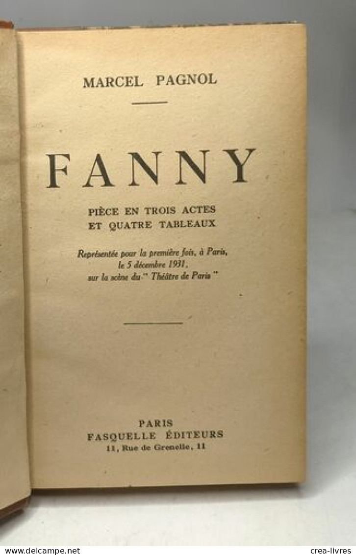 César + Marius + Fanny - French Authors