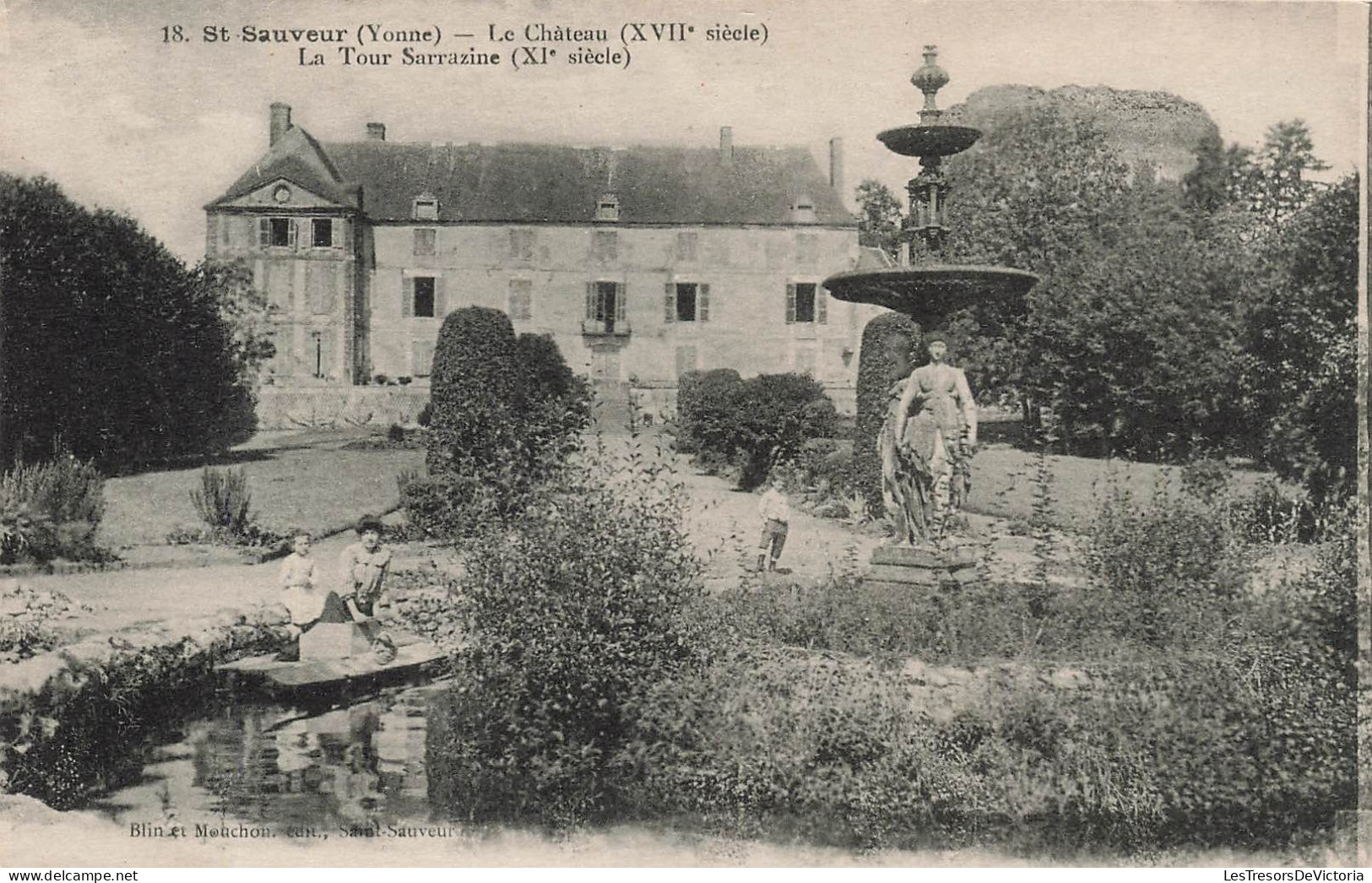 FRANCE - St Sauveur - Le Château (XVII E Siècle) - La Tour Sarrazine (XIè Siècle) - Carte Postale Ancienne - Saint Sauveur En Puisaye