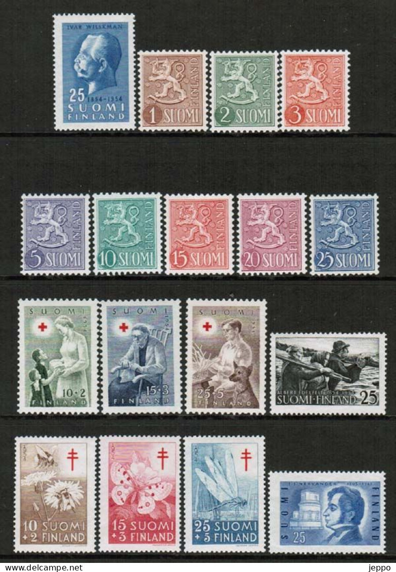 1954 Finland Complete Year Set Mnh **. - Full Years