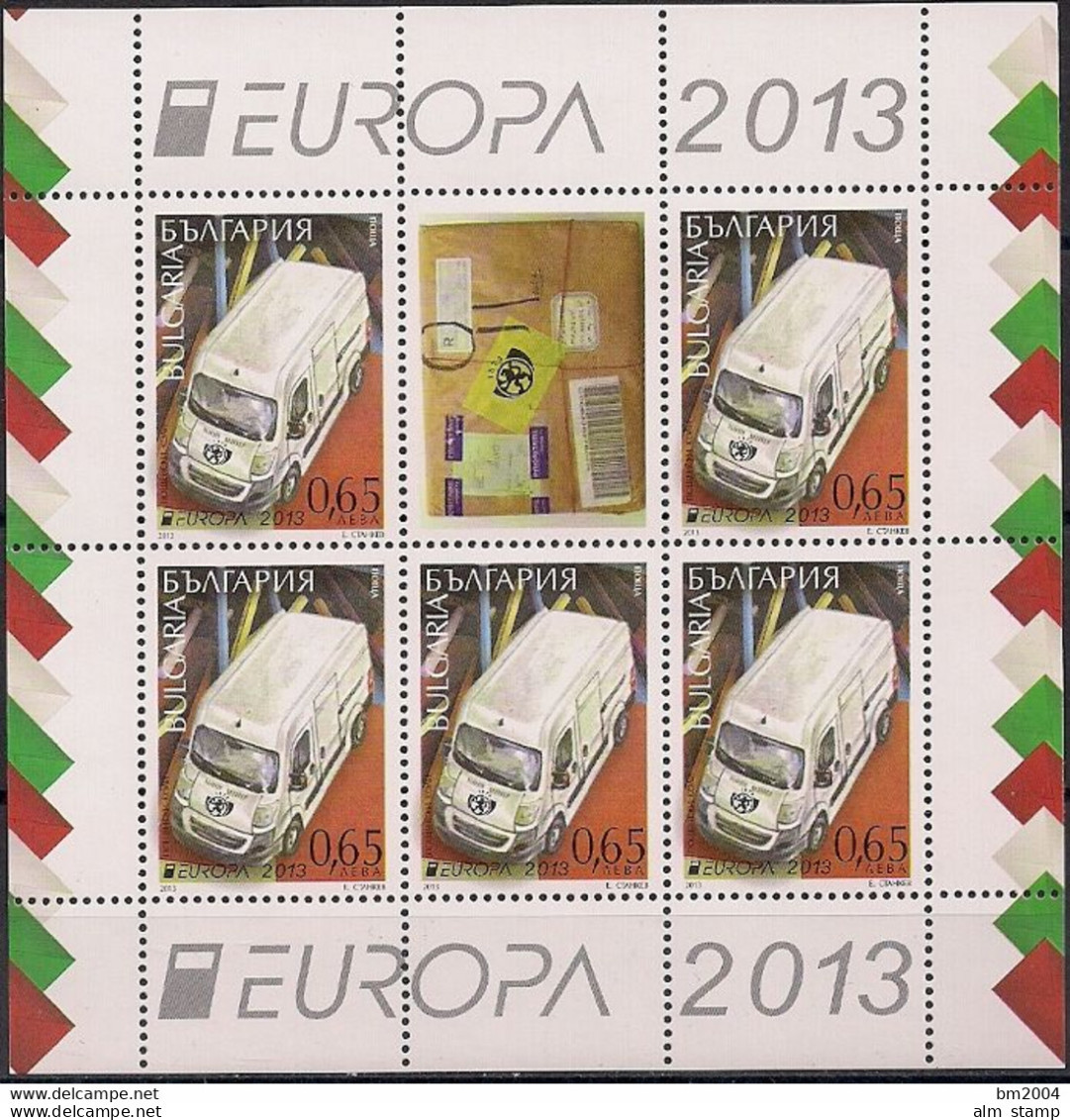 2013  BULGARIA/Bulgarien Mi.5092-3  **MNH  Europa: Postfahrzeuge. - 2013