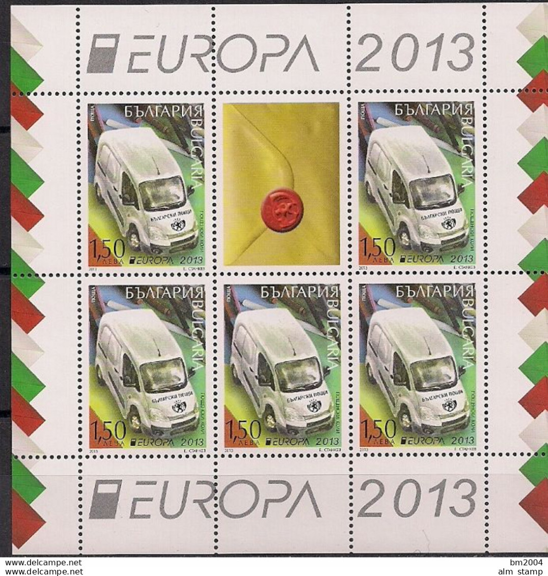 2013  BULGARIA/Bulgarien Mi.5092-3  **MNH  Europa: Postfahrzeuge. - 2013