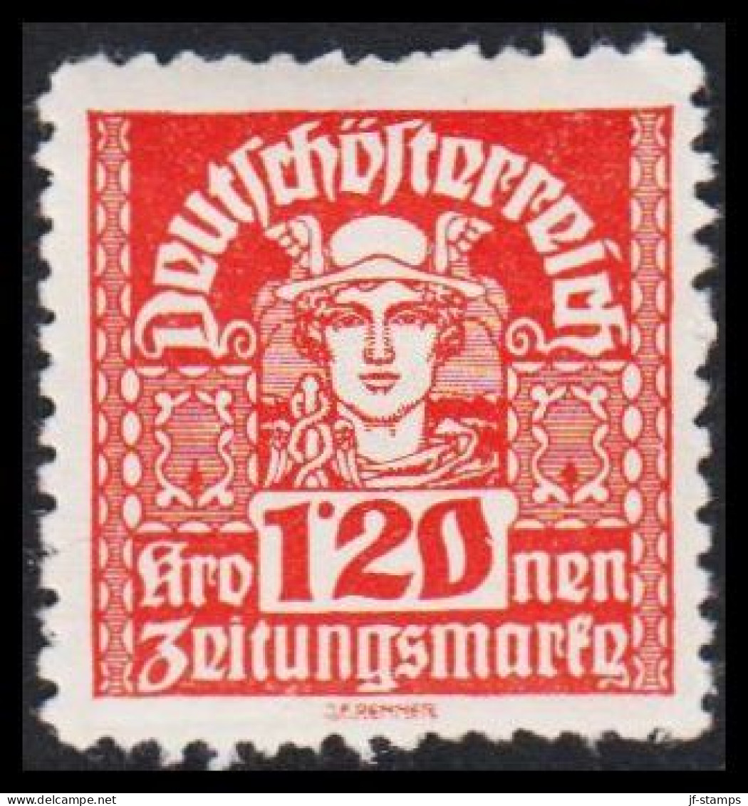 1920-1921. ÖSTERREICH. Zeitungsmarke, 1,20 Kronen PRIVATE Perforated Hinged. (Michel 309) - JF541494 - Ungebraucht