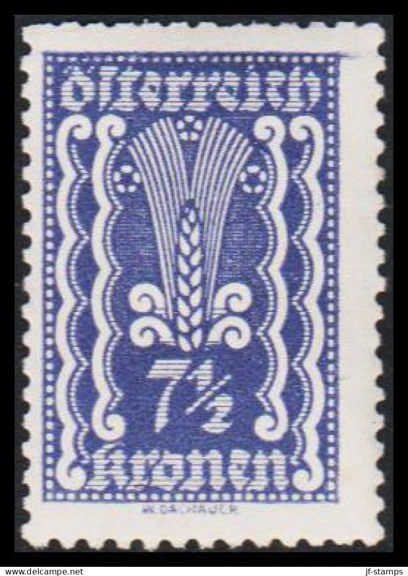 1922. ÖSTERREICH. 7½ Krone Hinged. (Michel 366) - JF541514 - Ungebraucht