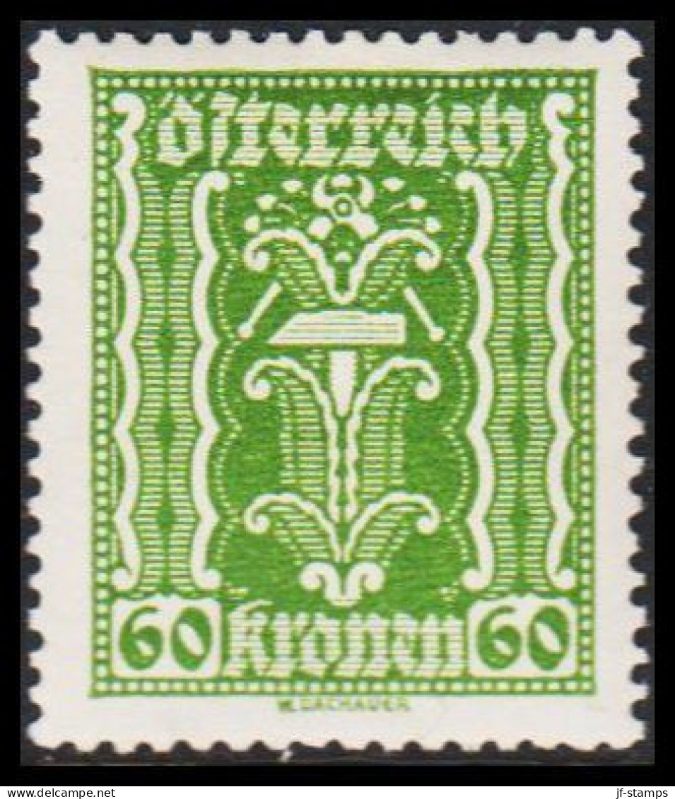 1922. ÖSTERREICH. 60 Kronen Hinged. (Michel 375) - JF541522 - Nuevos