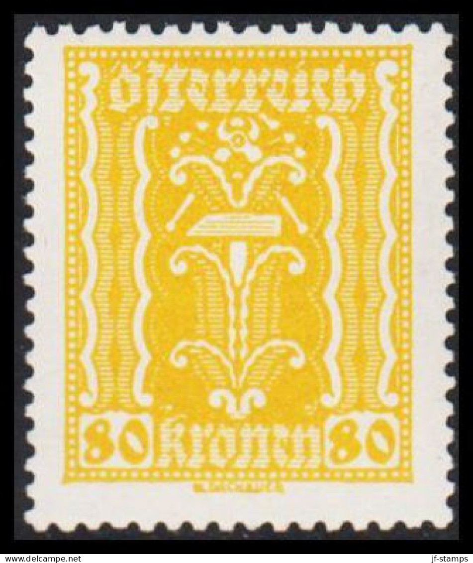1922. ÖSTERREICH. 80 Kronen Never Hinged. (Michel 377) - JF541523 - Ungebraucht