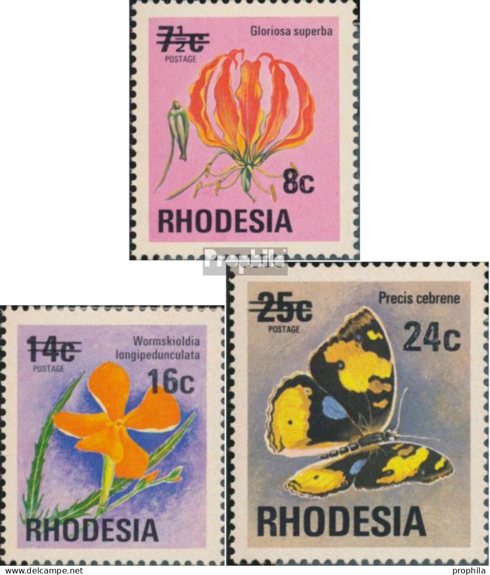 Rhodesien 172-174 (kompl.Ausg.) Postfrisch 1976 Aufdruckausgabe - Rhodésie (1964-1980)