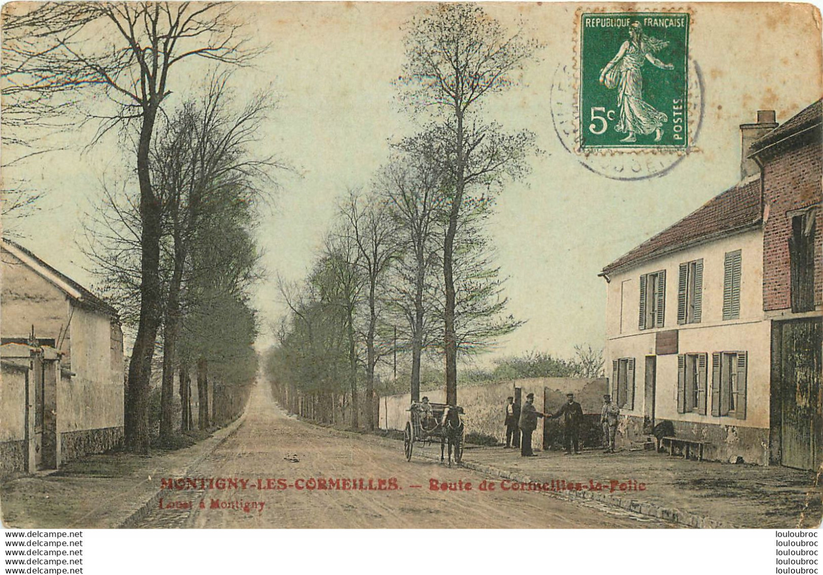 95 MONTIGNY LES CORMEILLES LA ROUTE DE CORMEILLES LA FOLIE CARTE TRES RARE Ref1 - Montigny Les Cormeilles