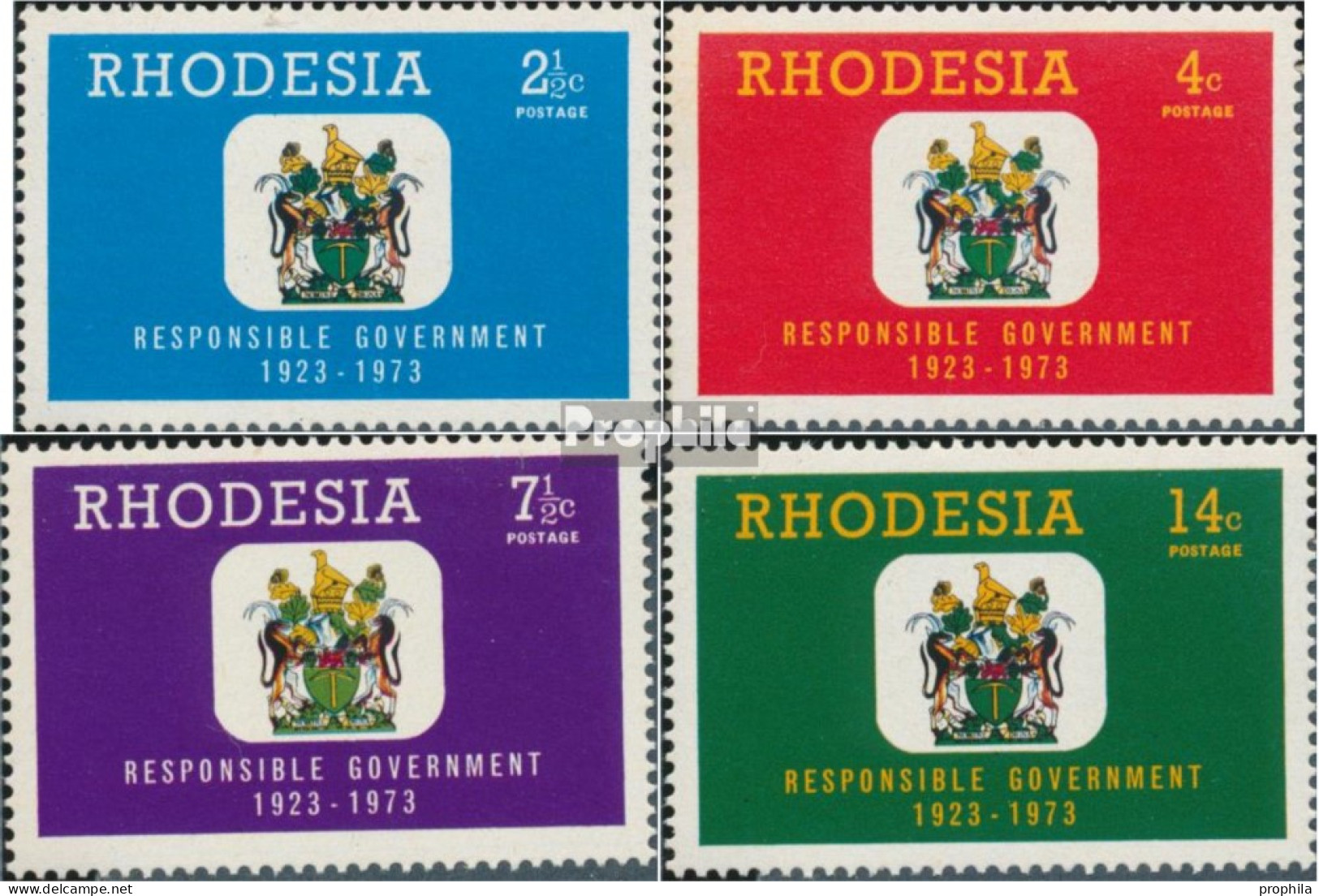 Rhodesien 135-138 (kompl.Ausg.) Postfrisch 1973 Regierung - Rhodesien (1964-1980)