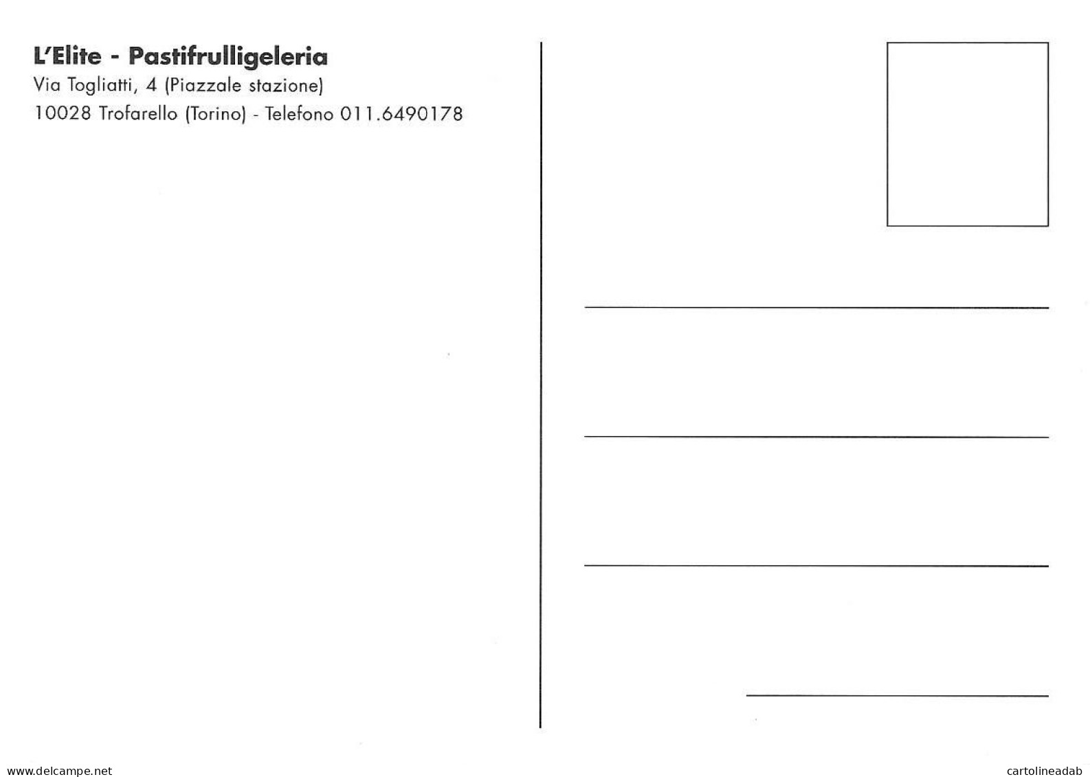 [MD8578] CPM - TROFARELLO (TORINO) - L'ELITE - PASTIFRULLIGELERIA - PERFETTA - Non Viaggiata - Bares, Hoteles Y Restaurantes