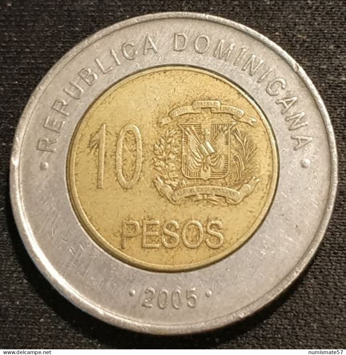 REPUBLIQUE DOMINICAINE - 10 PESOS 2005 - Matías Ramón Mella - KM 106 - Dominicaine