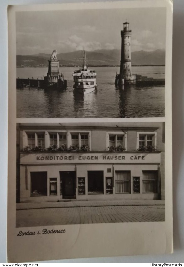 Lindau A. Bodensee, Konditorei-Cafe Eugen Hauser, 1954 - Lindau A. Bodensee