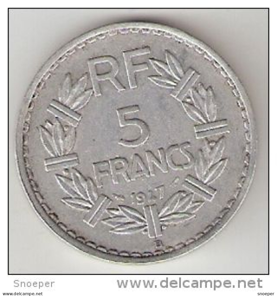 *france 5  Francs 1947 B  Km 888b .2    Xf - 5 Francs