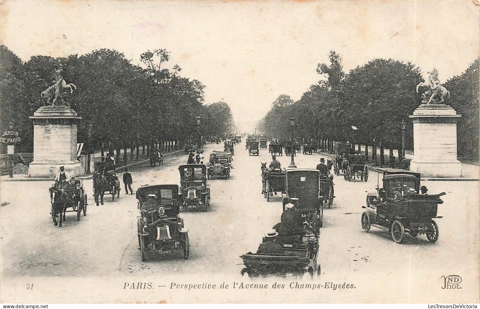 FRANCE - Paris - Perspective De L'Avenue Des Champs Elysées - Carte Postale Ancienne - Champs-Elysées