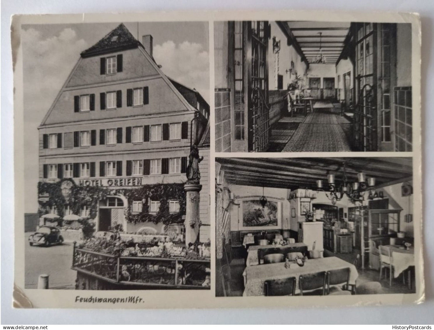 Feuchtwangen, Hotel Zum Greifen, VW Käfer, 1959 - Feuchtwangen