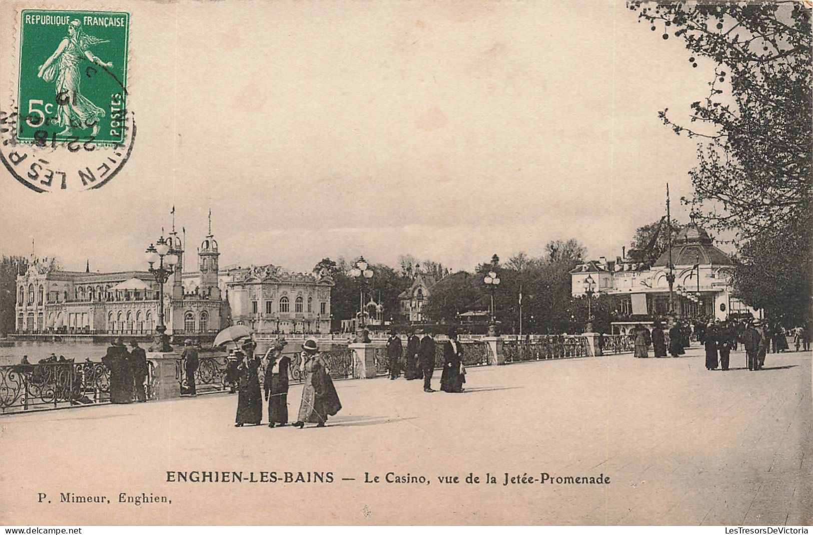 FRANCE - Enghien Les Bains - Le Casino Vue De La Jetée Promenade - Animé - Carte Postale Ancienne - Enghien Les Bains