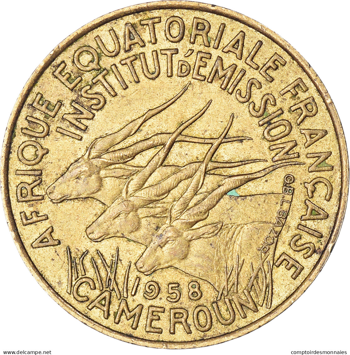 Monnaie, Cameroun, 10 Francs, 1958 - Camerun