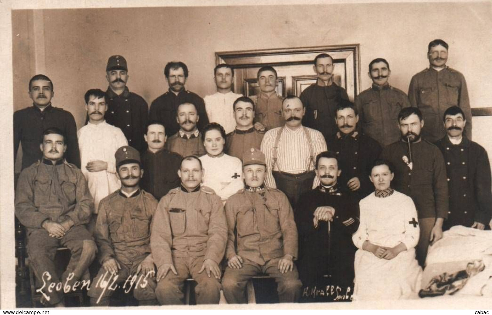 WW1 Spittal, Leoben, 1915, Karl Krall, Traveled, Knittelfeld, Injurey Soldiers, Verletzte Soldaten, Erster Weltkrieg - Leoben