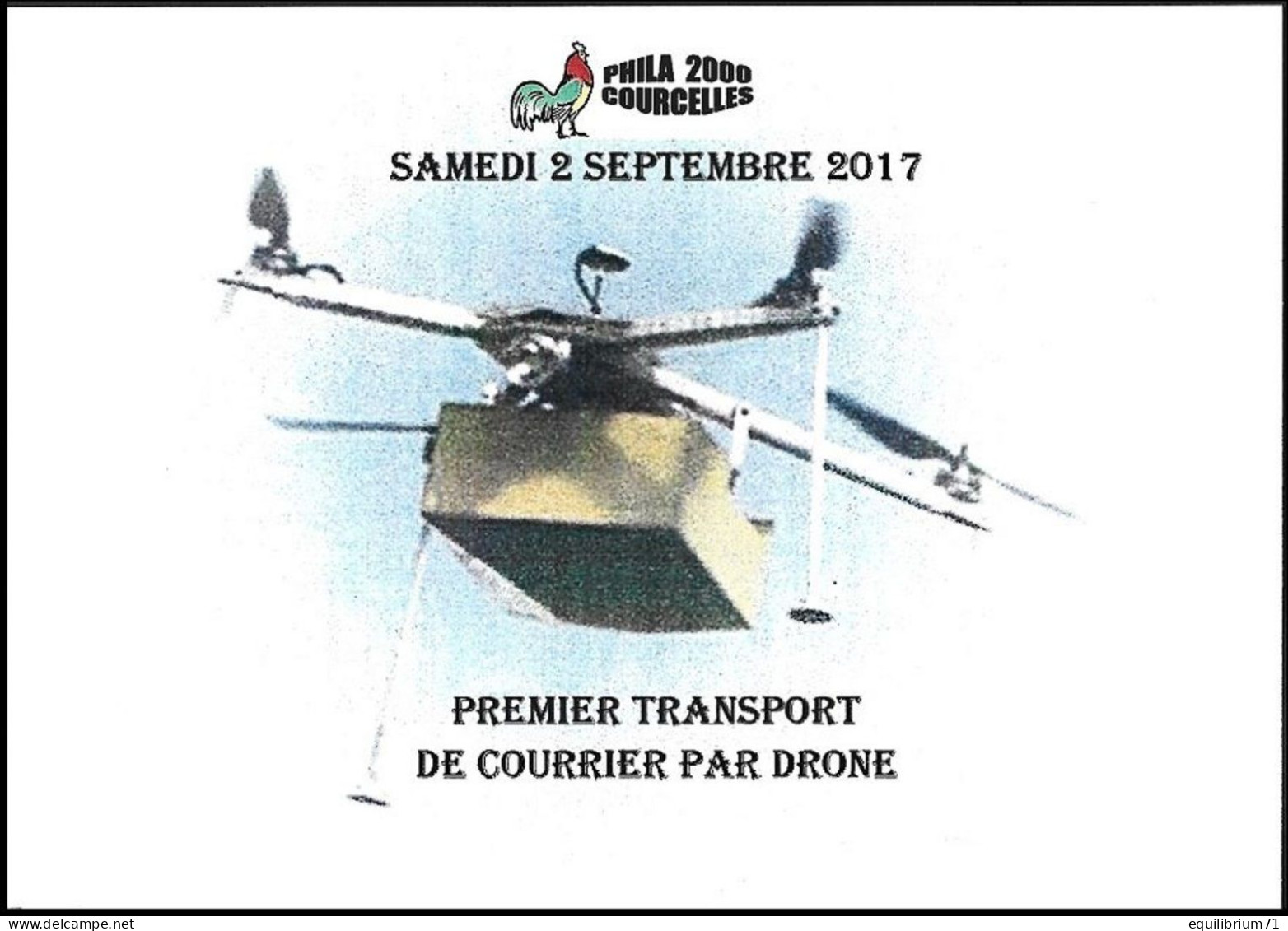 FDC - MYSTAMP° - Club Philatélique Du/Postzegelclub Van De - Courcelles - 1er Transport Par Drone 1/2 - Numéroté - Cartas & Documentos