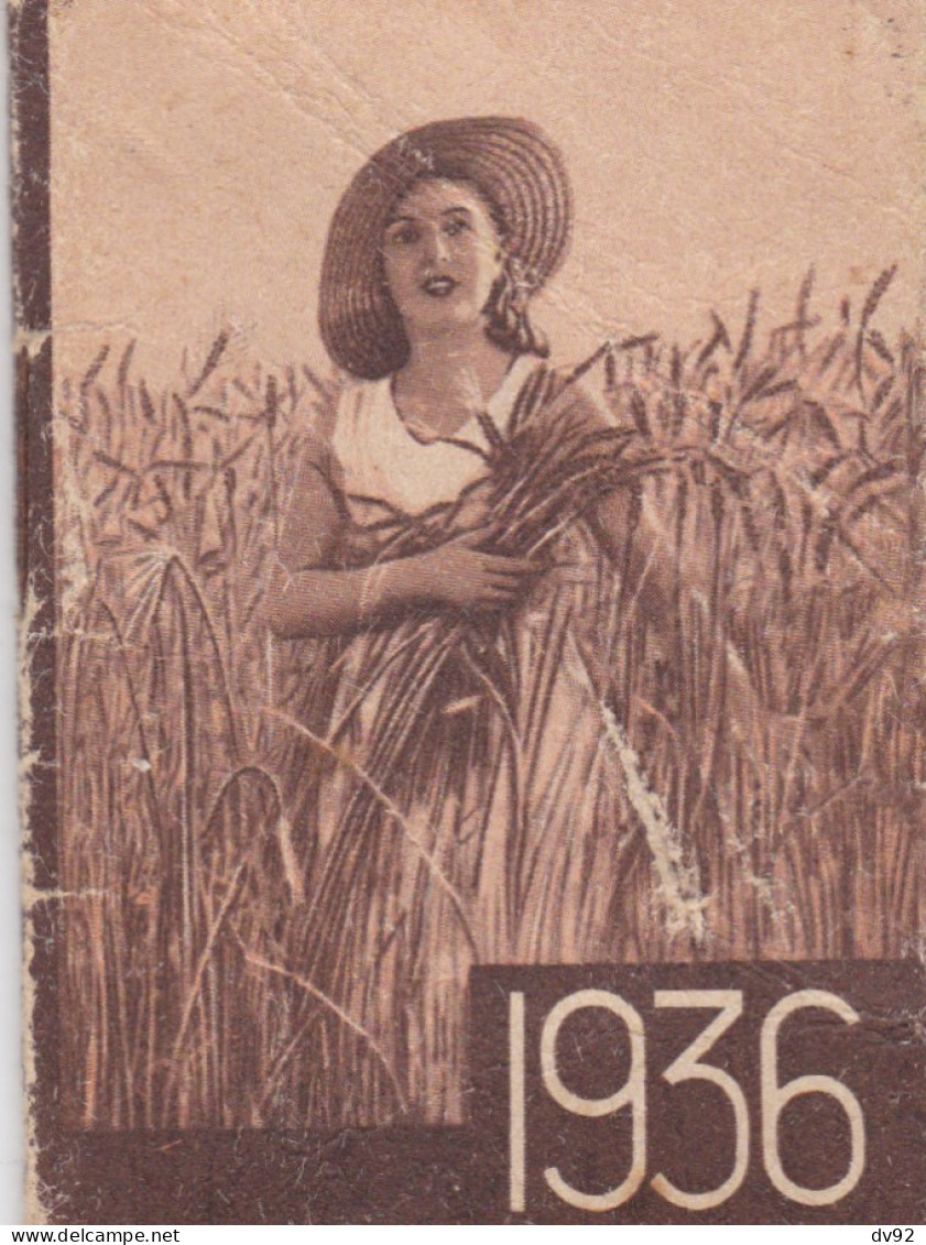 CALENDRIER 1936 DU SIROP DESCHIENS - Tamaño Pequeño : 1921-40