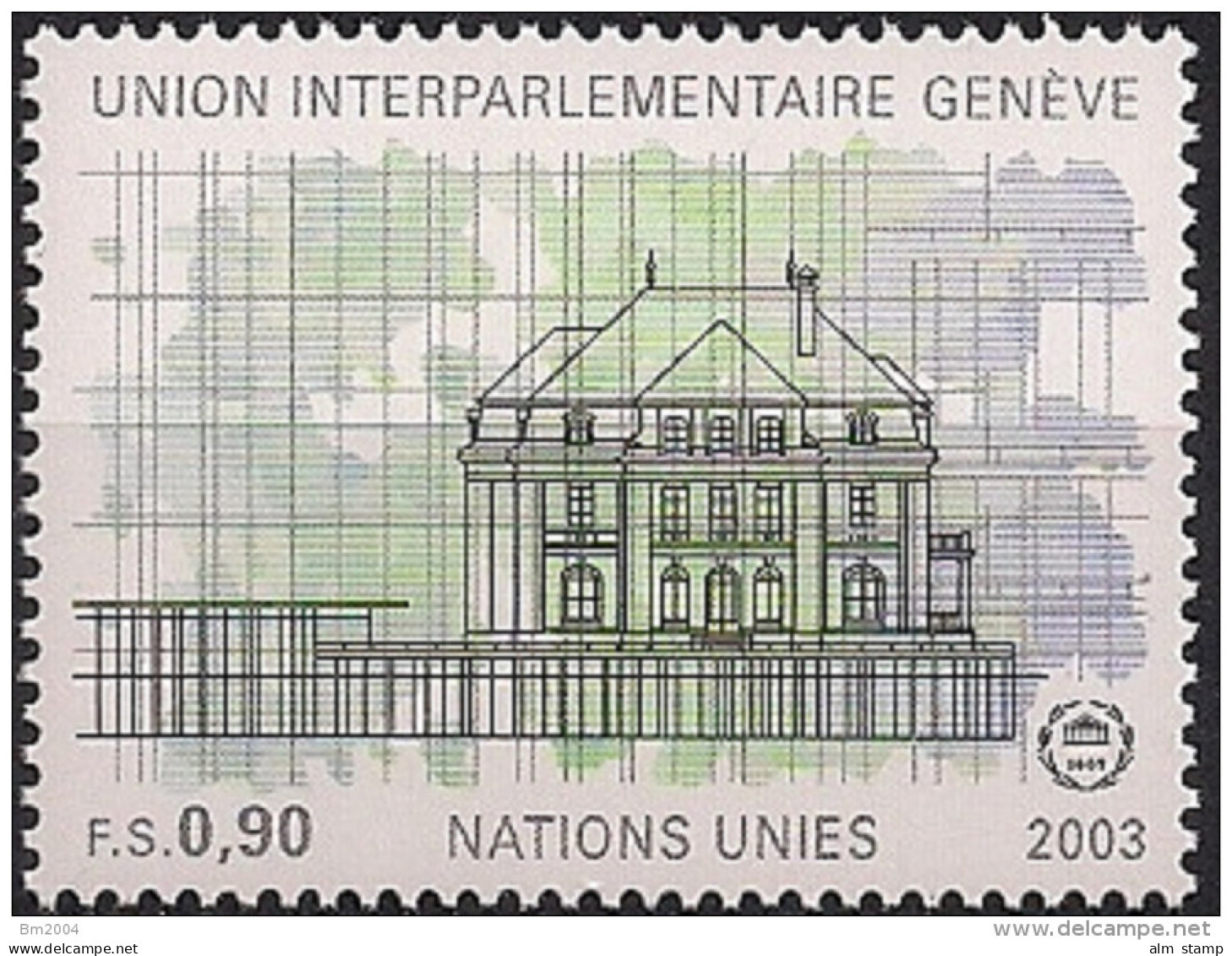 2003 UNO Genf  Mi. 465 **MNH  Einweihung Des Neuen Amtssitzes Der Interparlamentarischen Union - Neufs