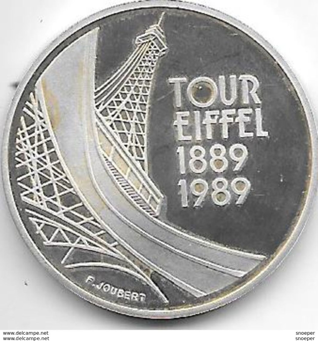 *france  5 Francs  1989 Km 968a Silver Proof - Essays & Proofs