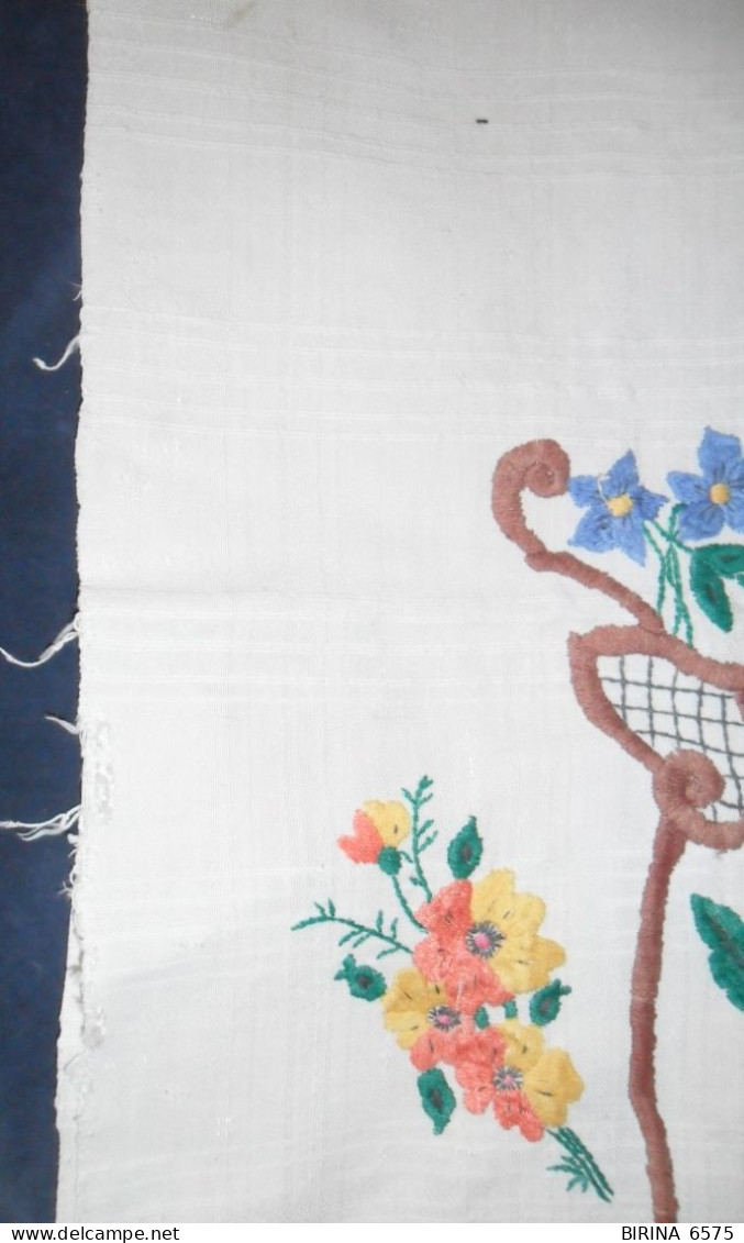 Towel. VINTAGE. FLAX. Embroidery. CROCHET. 30 - 40 Gg. - 4-27-i - Dentelles Et Tissus