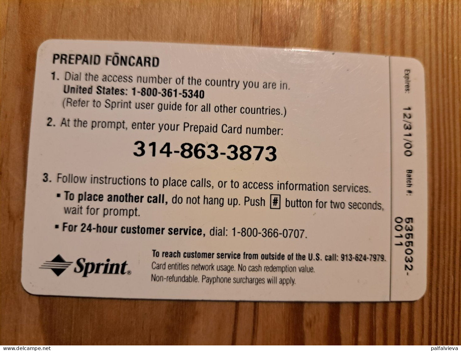 Prepaid Phonecard USA, Sprint - Sprint