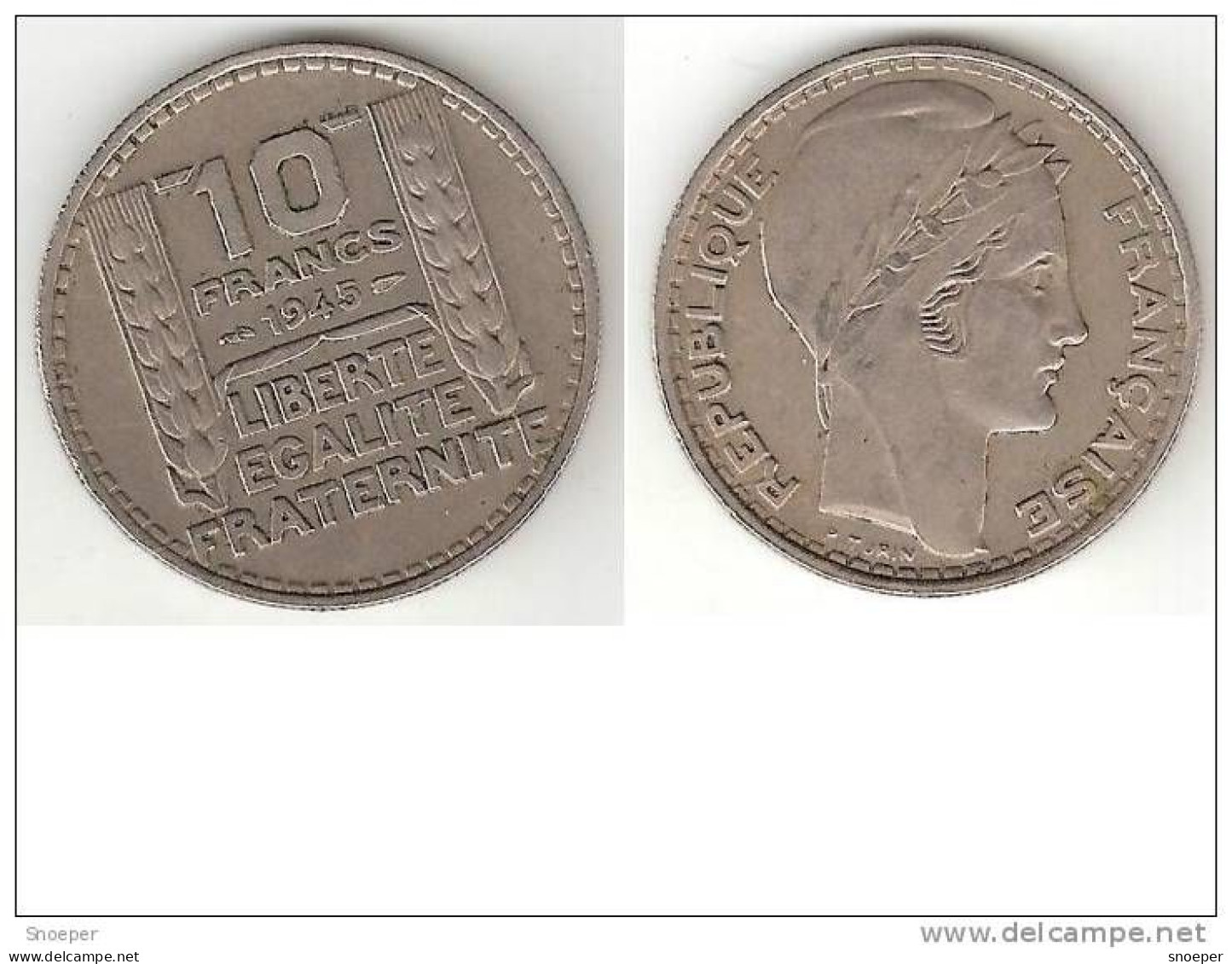 France 10 Francs 1945 LL Km 908.1  Xf+ !!! - 5 Francs