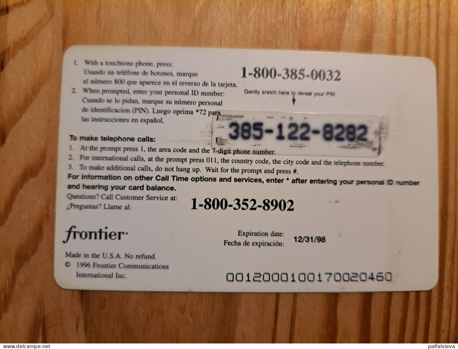 Prepaid Phonecard USA, Frontier Communications, Merit - Sonstige & Ohne Zuordnung