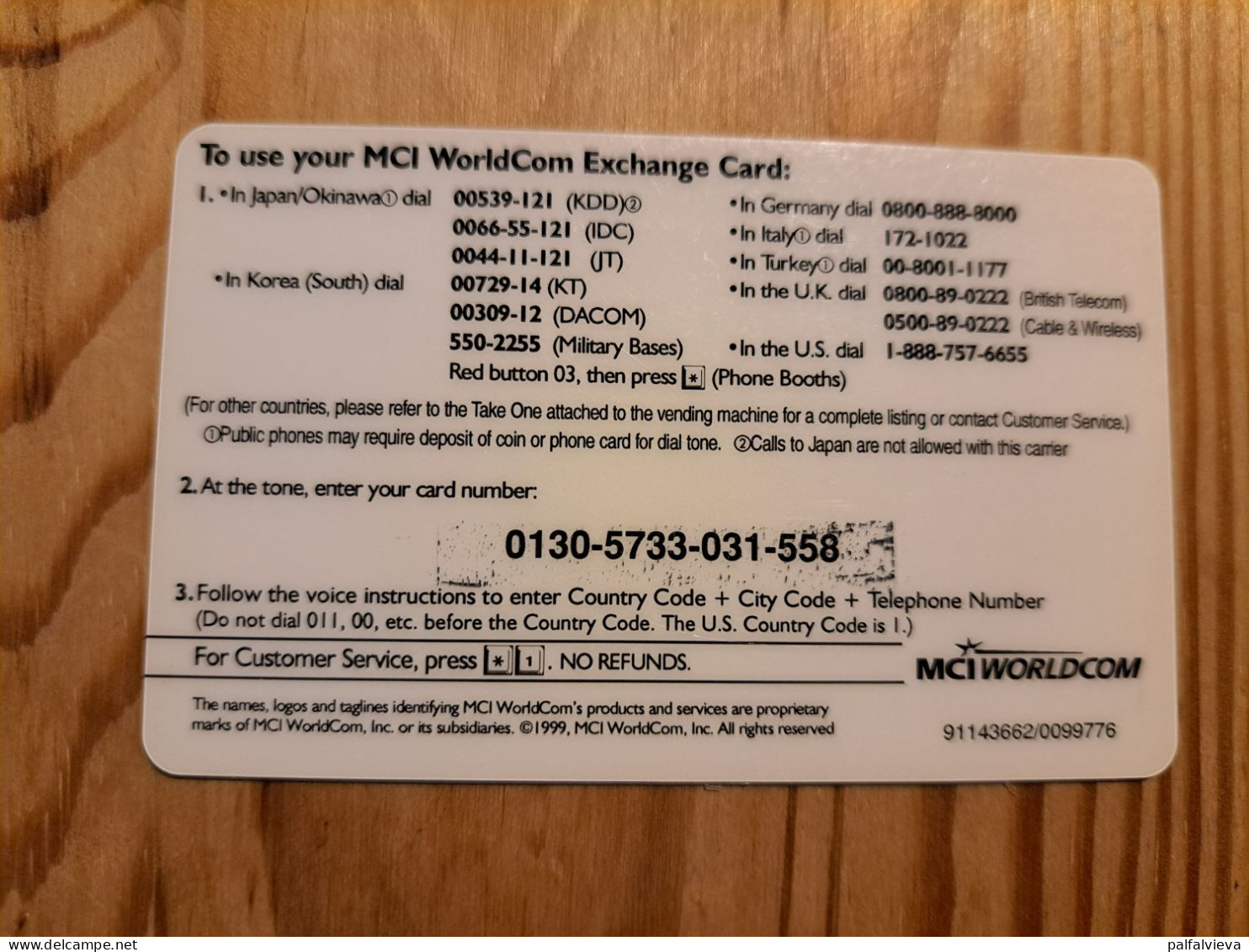 Prepaid Phonecard USA, MCI WorldCom - Otros & Sin Clasificación