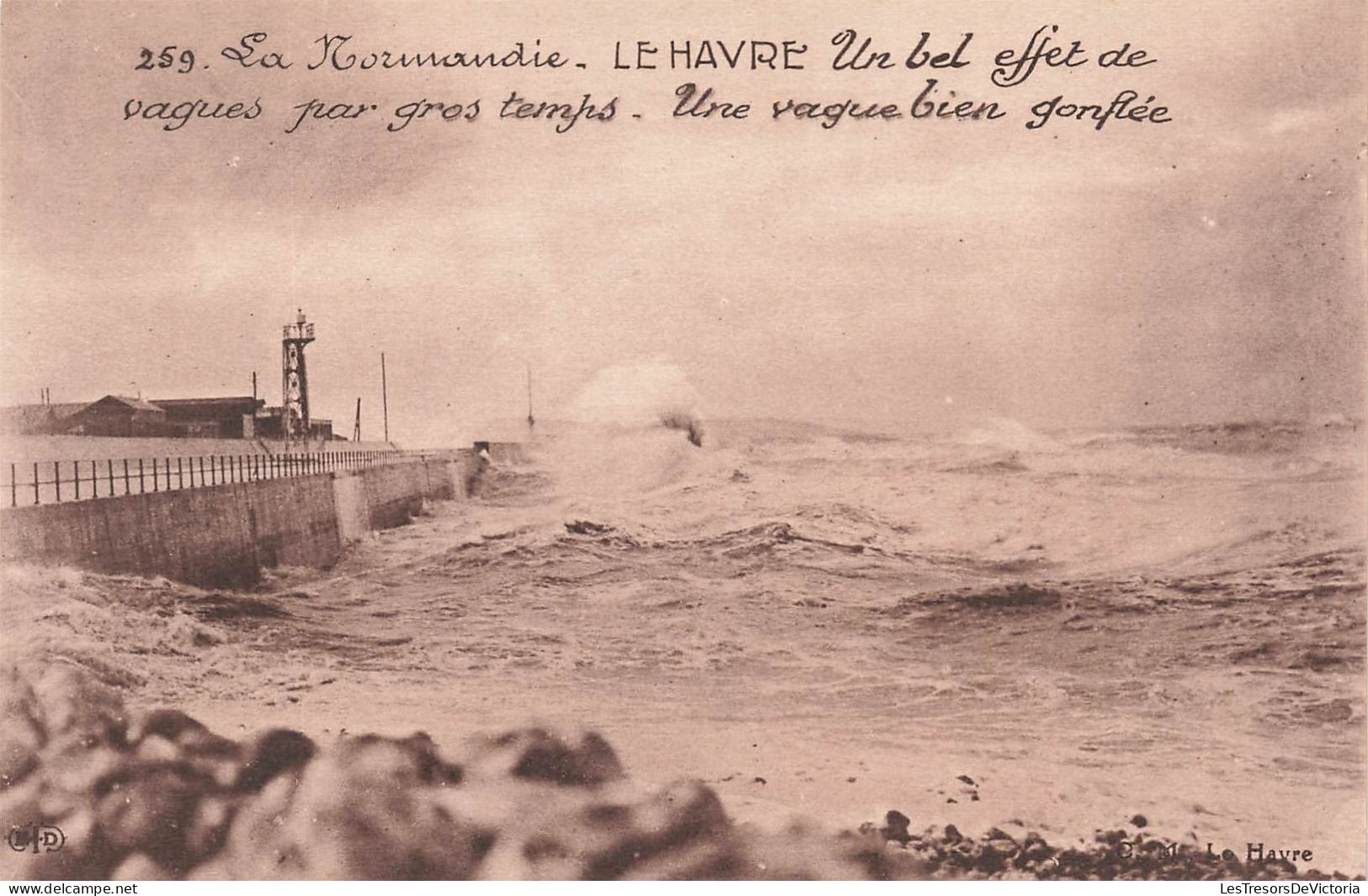 FRANCE - Le Havre - La Normandie - Un Bel Effet De Vagues Par Gros Temps - Un Vague Bien Gonflé - Carte Postale Ancienne - Haven