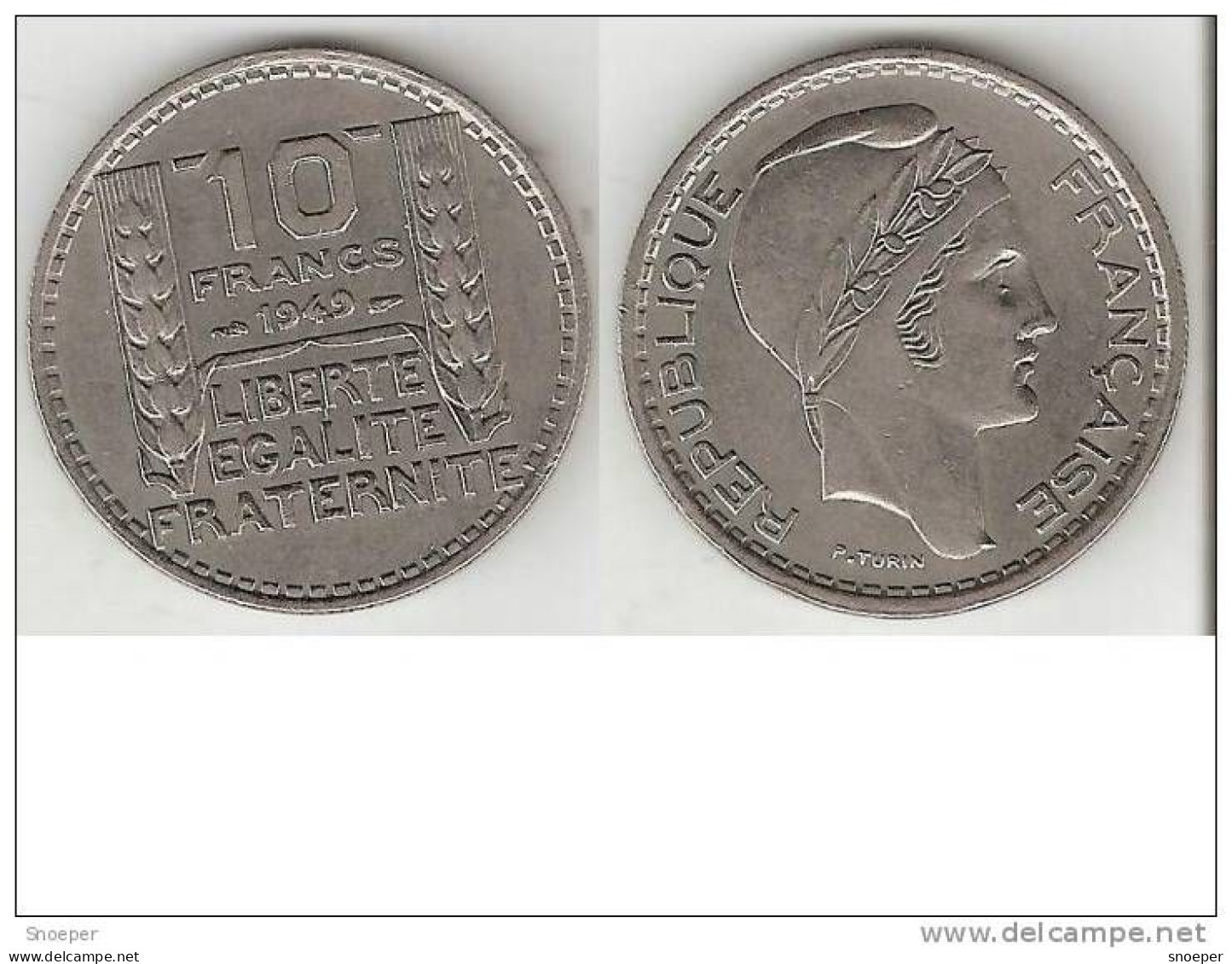 France 10 Francs 1949 Km 909.1 Xf+ - 10 Francs