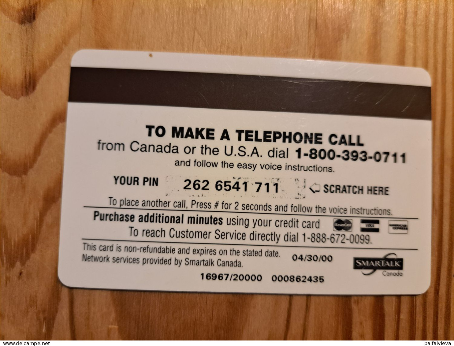 Prepaid Phonecard Canada, Smartalk - 7Eleven - Canada