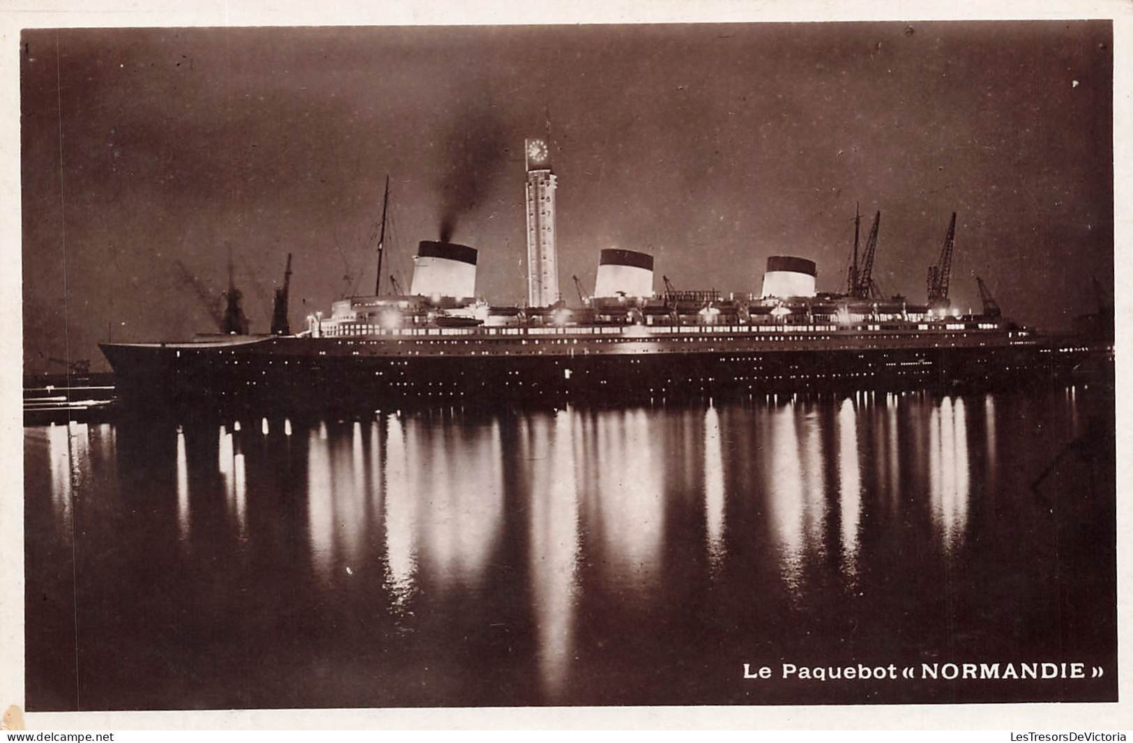 FRANCE - Le Havre - Le Paquebot "Normandie" - Carte Postale Ancienne - Harbour