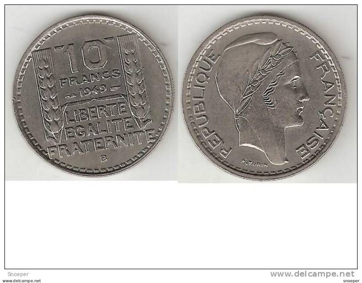 France 10 Francs 1949 B Km 909.2 Xf+ - 10 Francs