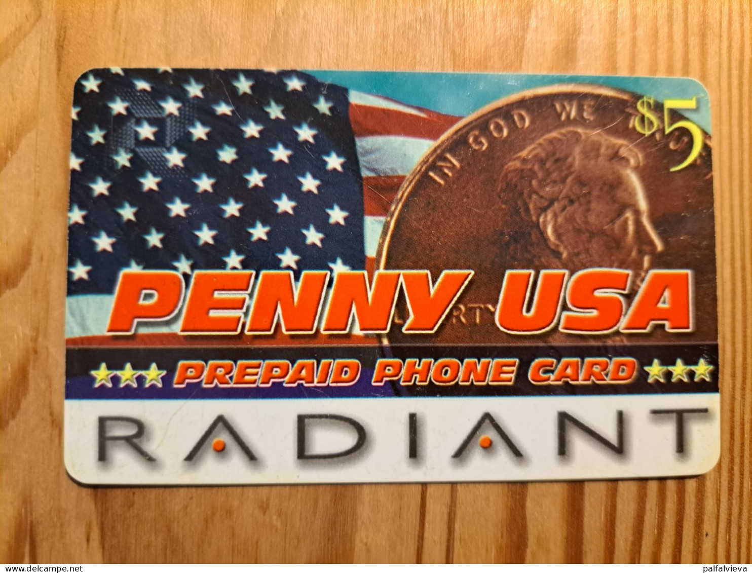 Prepaid Phonecard USA, Radiant - Flag, Money, Coin - Autres & Non Classés