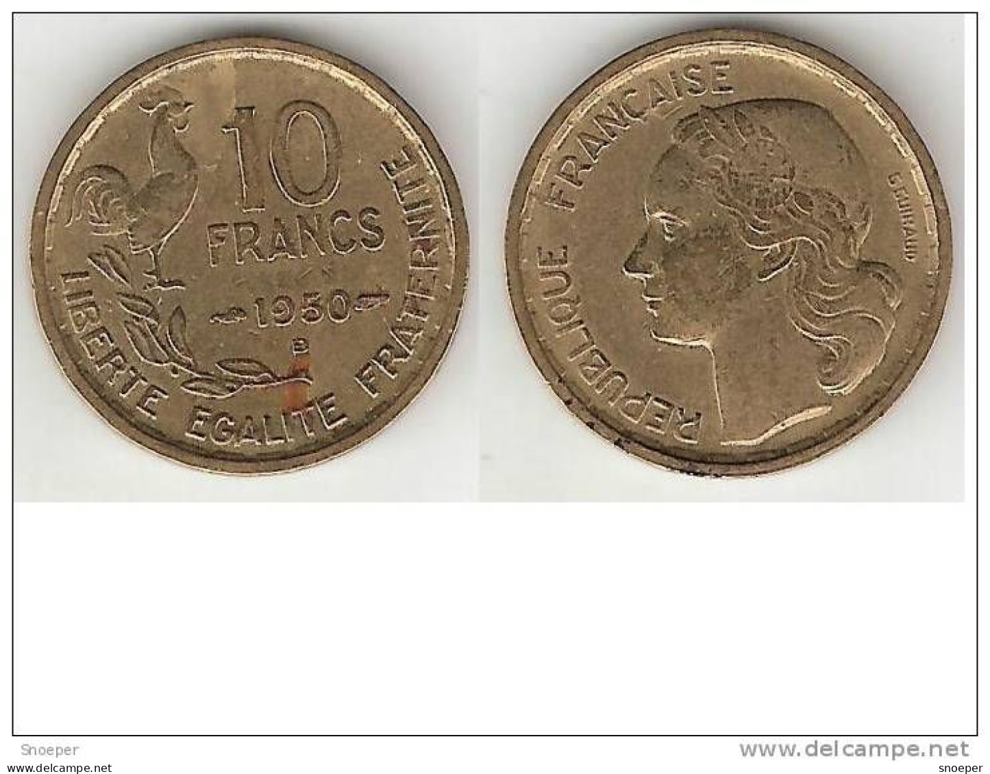 France 10 Francs 1950 B Km 915.2 - 10 Francs