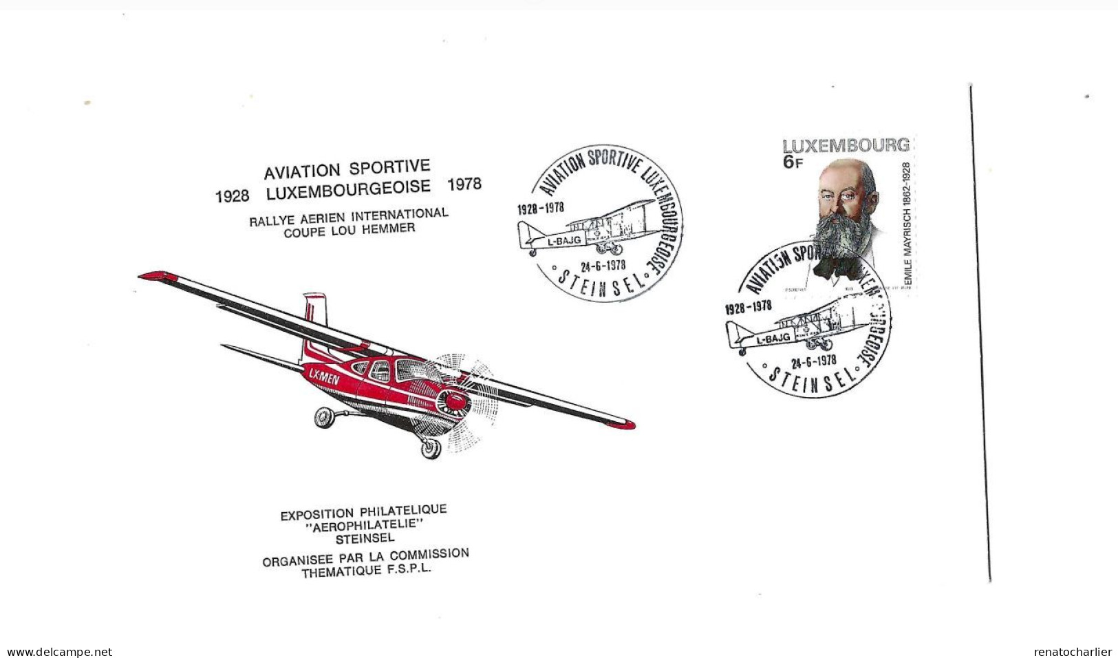 Aviation Sportive Luxembourgeoise.Steinsel.1978 - Storia Postale