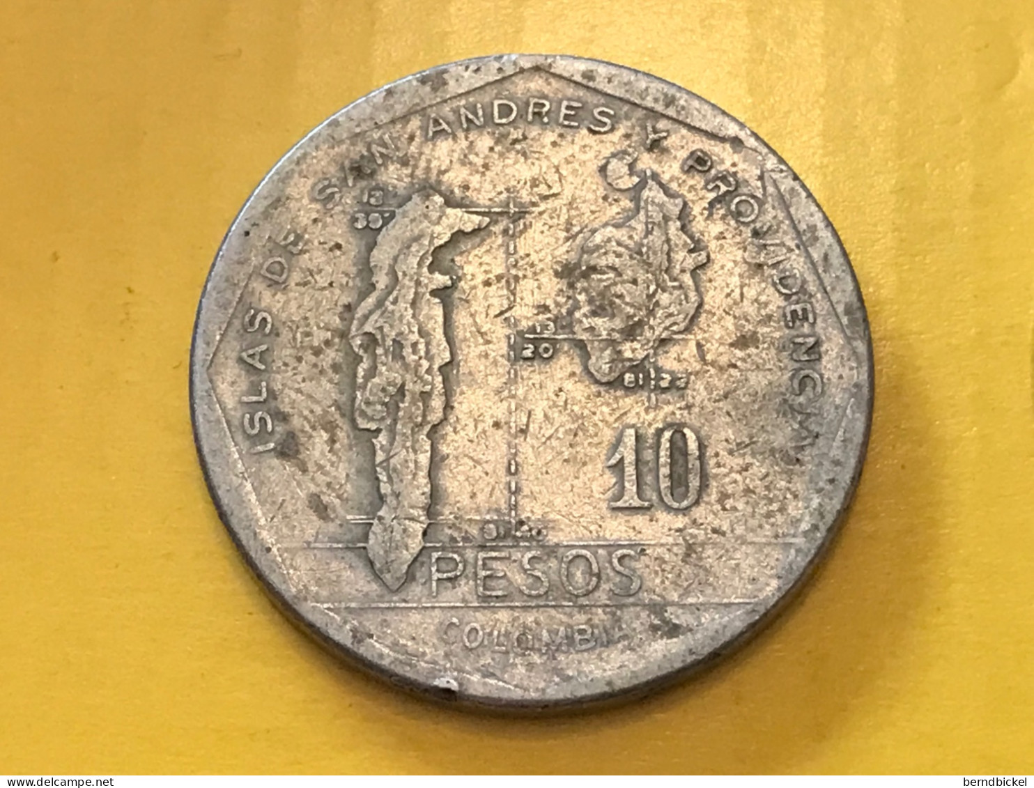 Münze Münzen Umlaufmünze Kolumbien 10 Pesos 1981 - Colombie