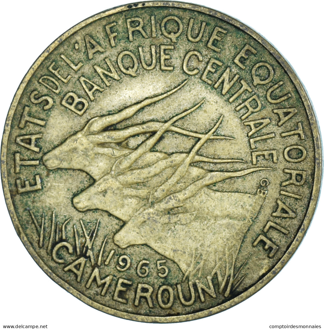 Monnaie, États De L'Afrique équatoriale, 10 Francs, 1965 - Cameroon